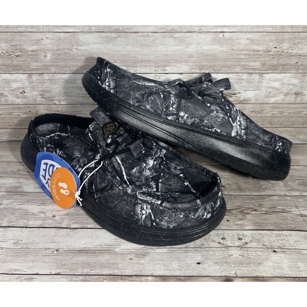 Hey Dude x Jelly Roll Wally Comfy Slip Men's Size 10 Realtree Edge Black Camo